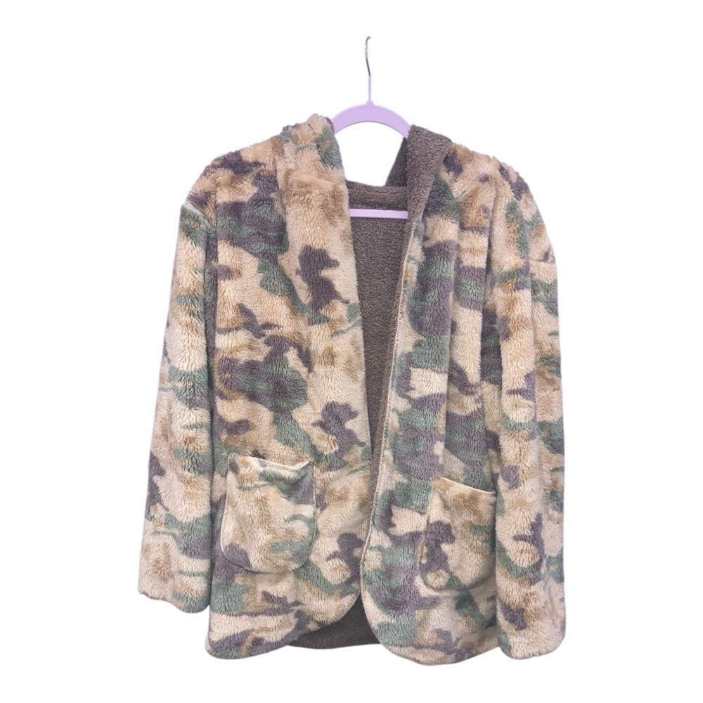 Love Riche women double side Camo Puffer Jacket size medium - Picture 2 of 10